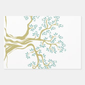 オリーブの木のスケッチ ラッピングペーパーシート (正面)