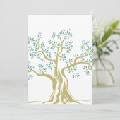 オリーブの木のスケッチ 招待状 - ボタニカルカード (スタンド正面)