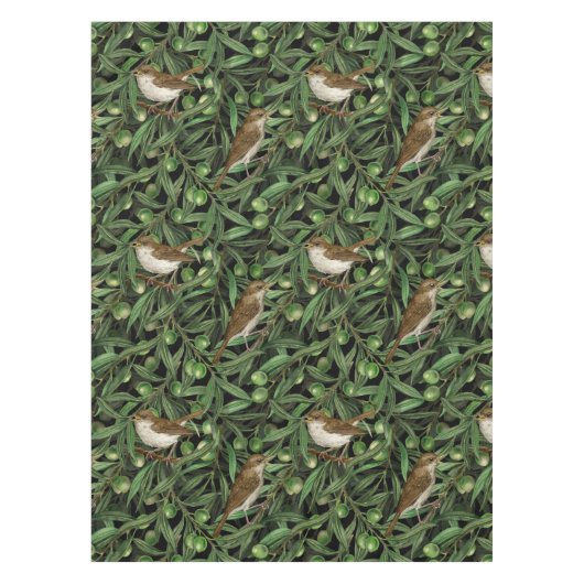 オリーブの木のナイチンゲール3 テーブルクロス (正面)