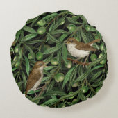 オリーブの木のナイチンゲール3 ラウンドクッション (裏面)