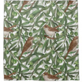 オリーブの木のナイチンゲール シャワーカーテン (正面)