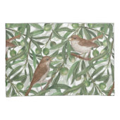 オリーブの木のナイチンゲール 枕カバー (正面右)