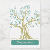 オリーブの木のワインラベルパーソナライズされたのスケッチ ワインラベル (シングルラベル)