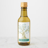 オリーブの木のワインラベルパーソナライズされたのスケッチ ワインラベル (正面)