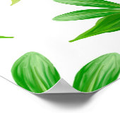 オリーブの木の枝とグーアッシュのシームレスなパターン， l ポスター (角)