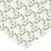 オリーブの木の枝と葉パターン ショートテーブルランナー (コーナー)