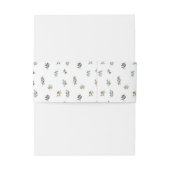 オリーブの木の枝トスカーナ結婚ボホズベリーバンド 招待状ベリーバンド (裏面例)