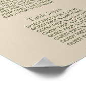 オリーブの木の枝素朴、結婚の座席表 ポスター (角)