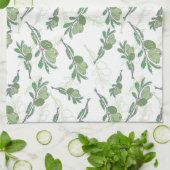 オリーブの木の枝 キッチンタオル (折り畳み)