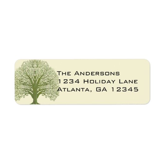 オリーブの木の渦巻きラベル ラベル (正面)