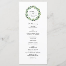 オリーブの木立ち | ラスティックな結婚式のプログラム プログラム