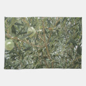 オリーブの木葉の キッチンタオル (横)