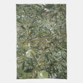 オリーブの木葉の キッチンタオル (縦)