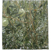 オリーブの木葉の シャワーカーテン (正面)