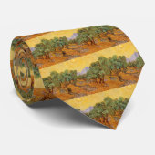 オリーブの木，黄色の空と太陽，ビンセント・ヴァン・ゴッホ ネクタイ (ロール)