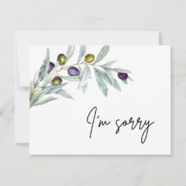 オリーブの枝すまないタイプ謝罪 ノートカード
