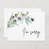 オリーブの枝すまないタイプ謝罪 ノートカード (正面/裏面)