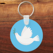 オリーブの枝で鳩 キーホルダー (正面)