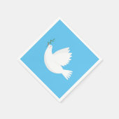 オリーブの枝で鳩 スタンダードカクテルナプキン (角)