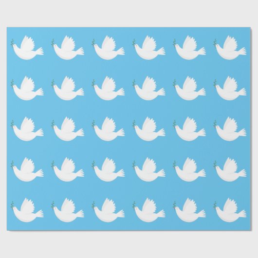 オリーブの枝で鳩 ラッピングペーパー (フラット)