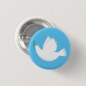 オリーブの枝で鳩 缶バッジ (正面&裏面)