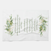 オリーブの枝とタペナードレシピキッチンタオル キッチンタオル (横)