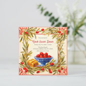 オリーブの枝とバクラヴァ:ギリシャのイースター・パーティ 招待状 (スタンド正面)