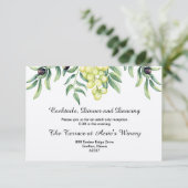 オリーブの枝とブドウの結婚披露宴 招待状 (スタンド正面)