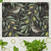 オリーブの枝とワルブラー キッチンタオル (折り畳み)