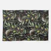 オリーブの枝とワルブラー キッチンタオル (横)