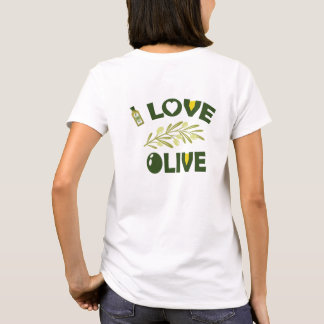 オリーブの枝と愛 – かわいいトレンディー Tシャツ