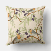 オリーブの枝にロビンバード クッション (裏面)