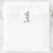 オリーブの枝に囲まれたマップ内の家 スクエアシール (バッグ)