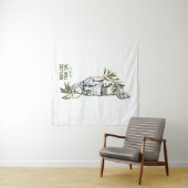 オリーブの枝に囲まれたマップ内の家 タペストリー (インサイチュ(横))