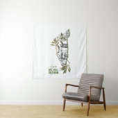 オリーブの枝に囲まれたマップ内の家 タペストリー (インサイチュ)