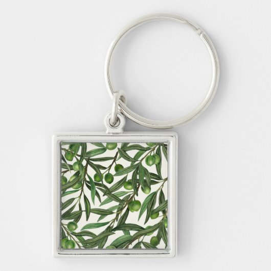 オリーブの枝のオフ白 キーホルダー (正面)