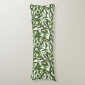 オリーブの枝のオフ白 ボディピロー (正面縦)