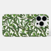 オリーブの枝のオフ白 iPhoneケース (裏面横)