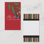 オリーブの枝のシェフのケイタリングビジネスカード、R… 名刺 (正面/裏面)