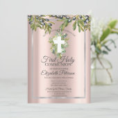 オリーブの枝のフローラ最初の聖餐式を交差 招待状 (スタンド正面)