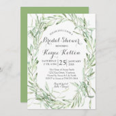 オリーブの枝のブライダルシャワーの招待状 招待状 (正面/裏面)