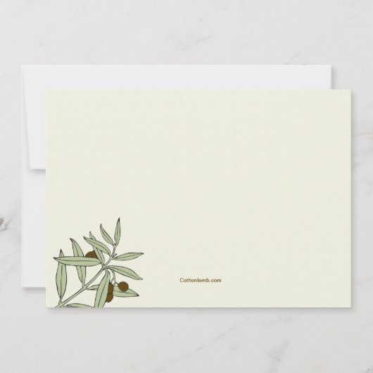 オリーブの枝の招待状 招待状 (裏面)