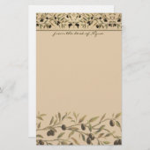 オリーブの枝の文房具 便箋 (正面/裏面)