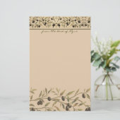 オリーブの枝の文房具 便箋 (スタンド正面)