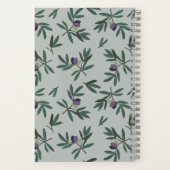 オリーブの枝の模様のノート ノートブック (裏面)