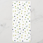 オリーブの枝の水の結婚色のメニュー メニュー (裏面)