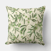 オリーブの枝の水の色 クッション (正面)