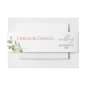 オリーブの枝の水素朴色結婚の 招待状ベリーバンド (正面例)