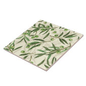 オリーブの枝の水色 タイル (側面)