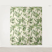 オリーブの枝の水色 タペストリー (正面)